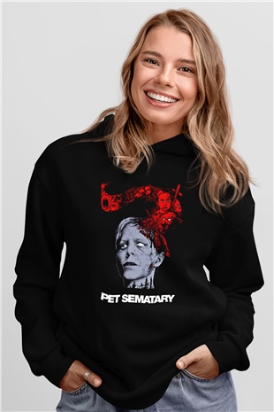 Pet Sematary Siyah Unisex Kapüşonlu Sweatshirt