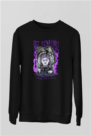 Pet Sematary Siyah Unisex  Sweatshirt