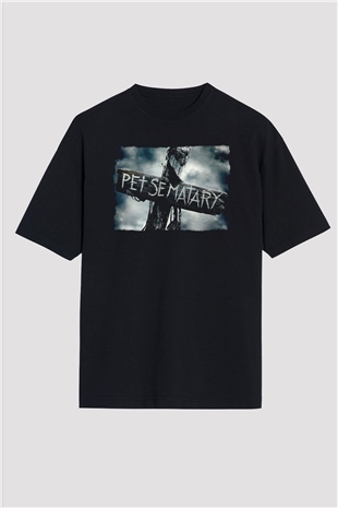Pet Sematary Siyah Oversize Tişört