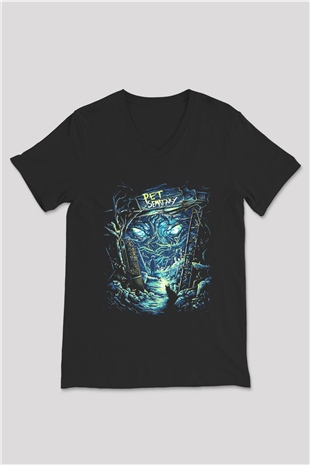 Pet Sematary Siyah Unisex V Yaka Tişört