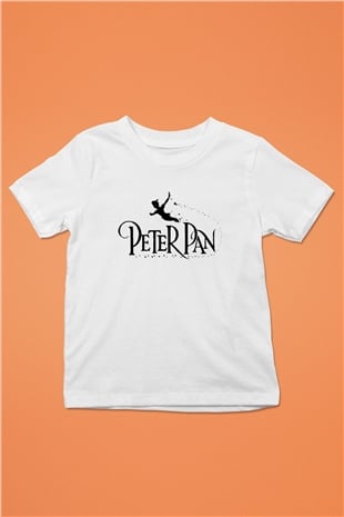 Peter Pan Baskılı Beyaz Unisex Çocuk Tişört