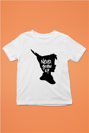 Peter Pan Baskılı Beyaz Unisex Çocuk Tişört