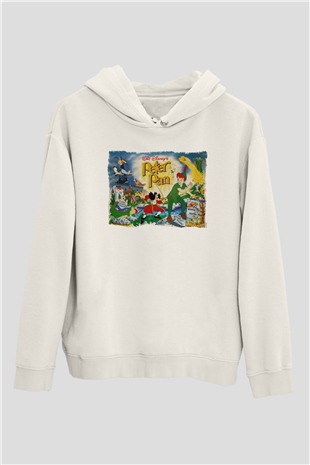 Peter Pan Beyaz Unisex Hoodie