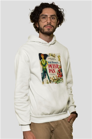 Peter Pan Beyaz Unisex Hoodie