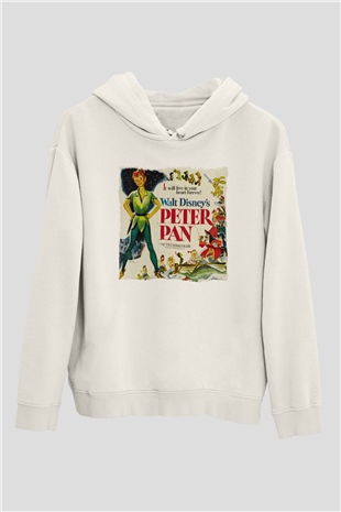 Peter Pan Beyaz Unisex Hoodie