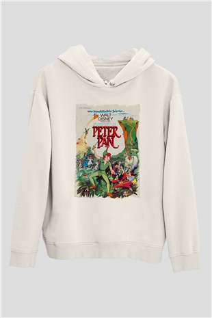 Peter Pan Beyaz Unisex Hoodie