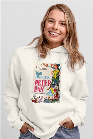 Peter Pan Beyaz Unisex Hoodie