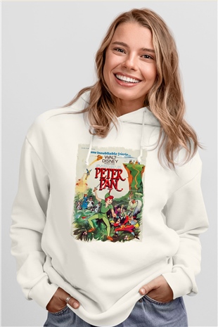 Peter Pan Beyaz Unisex Hoodie