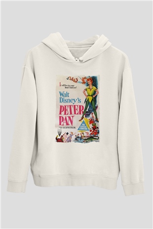 Peter Pan Beyaz Unisex Hoodie