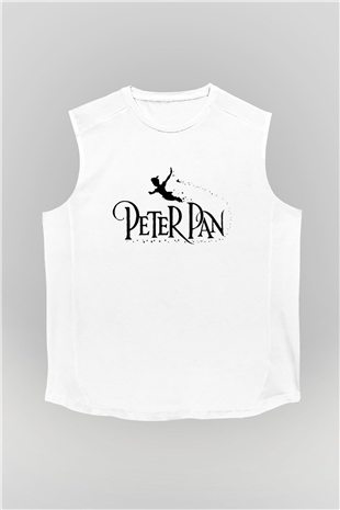 Peter Pan Beyaz Unisex Kolsuz Tişört