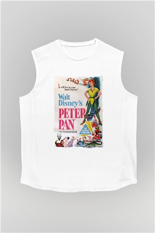 Peter Pan Beyaz Unisex Kolsuz Tişört