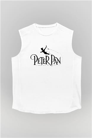 Peter Pan Beyaz Unisex Kolsuz Tişört