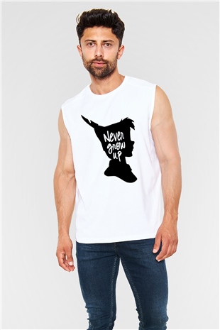 Peter Pan Beyaz Unisex Kolsuz Tişört