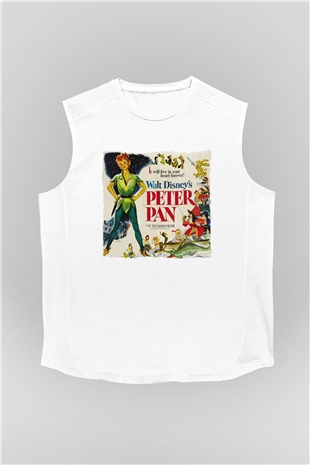 Peter Pan Beyaz Unisex Kolsuz Tişört