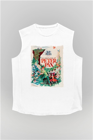 Peter Pan Beyaz Unisex Kolsuz Tişört