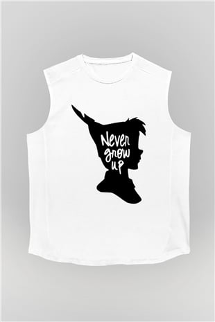 Peter Pan Beyaz Unisex Kolsuz Tişört