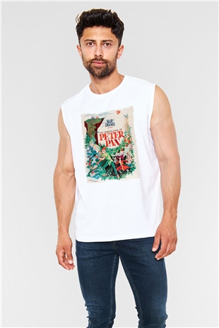Peter Pan Beyaz Unisex Kolsuz Tişört