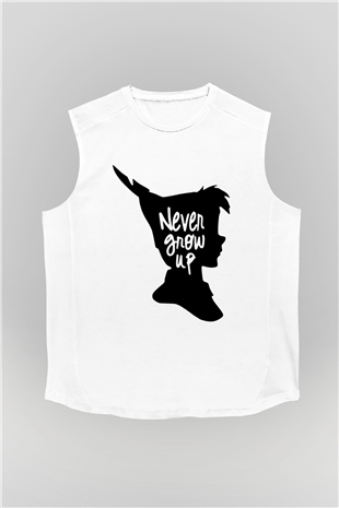 Peter Pan Beyaz Unisex Kolsuz Tişört