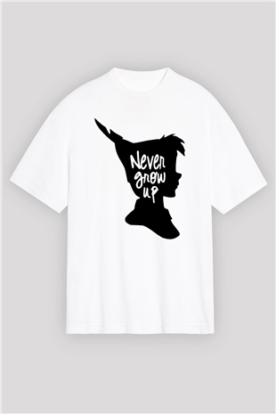 Peter Pan Beyaz Unisex Oversize Tişört T-Shirt