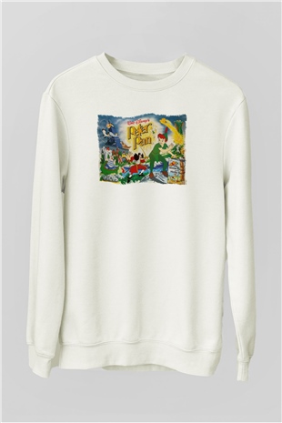 Peter Pan Beyaz Unisex Sweatshirt