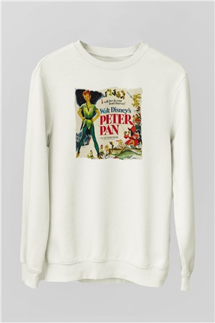 Peter Pan Beyaz Unisex Sweatshirt