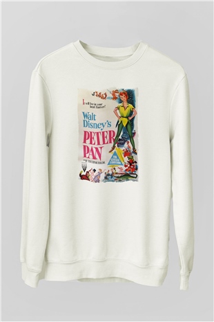 Peter Pan Beyaz Unisex Sweatshirt