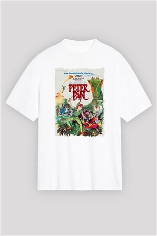 Peter Pan Beyaz Oversize Tişört Oversize T-shirt