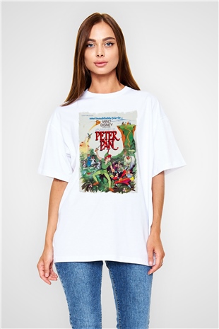 Peter Pan Beyaz Oversize Tişört Oversize T-shirt