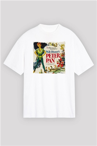 Peter Pan Beyaz Oversize Tişört Oversize T-shirt