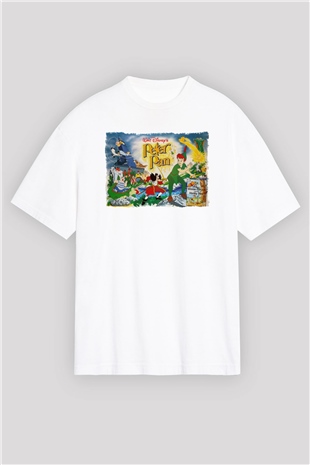 Peter Pan Beyaz Oversize Tişört Oversize T-shirt