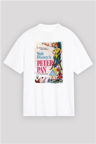 Peter Pan Beyaz Oversize Tişört Oversize T-shirt