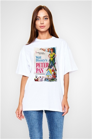 Peter Pan Beyaz Oversize Tişört Oversize T-shirt