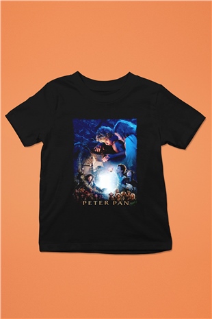 Peter Pan Siyah Unisex Çocuk Tişört