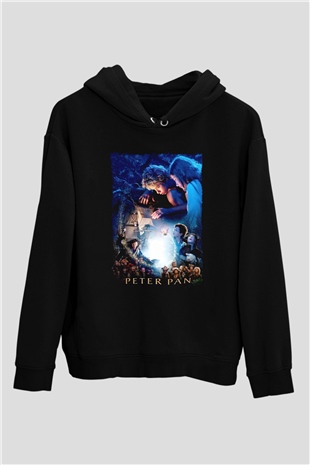 Peter Pan Siyah Unisex Hoodie