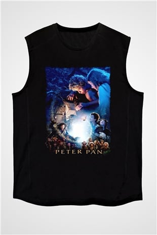 Peter Pan Siyah Unisex Kolsuz Tişört