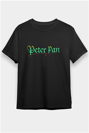 Peter Pan Siyah Unisex Tişört T-Shirt