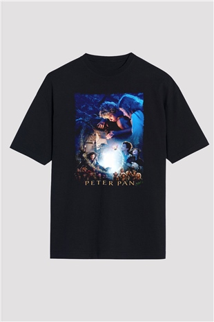 Peter Pan Siyah Oversize Tişört Oversize T-shirt