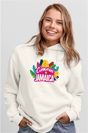 Peter Tosh Beyaz Unisex Kapşonlu Sweatshirt