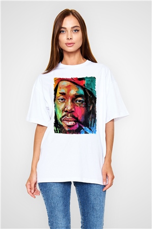 Peter Tosh Beyaz Oversize Tişört Oversize T-shirt - TişörtFabrikası
