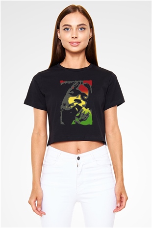 Peter Tosh Siyah  Crop Top Tişört