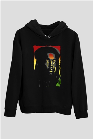Peter Tosh Siyah Unisex Kapüşonlu Sweatshirt