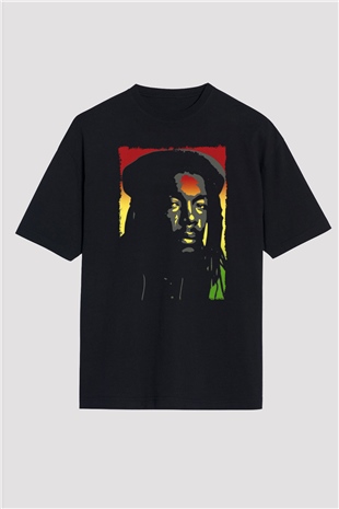 Peter Tosh Siyah Oversize Tişört Oversize T-shirt - TişörtFabrikası