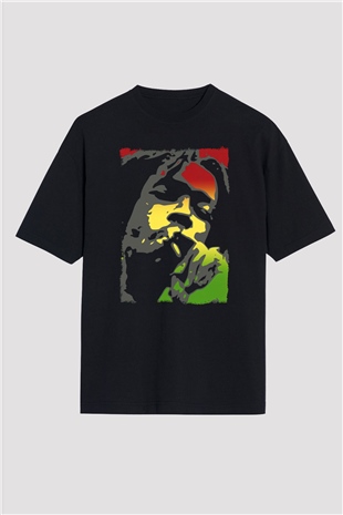 Peter Tosh Siyah Oversize Tişört Oversize T-shirt - TişörtFabrikası