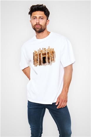 Petra Beyaz Oversize Tişört Oversize T-shirt - TişörtFabrikası