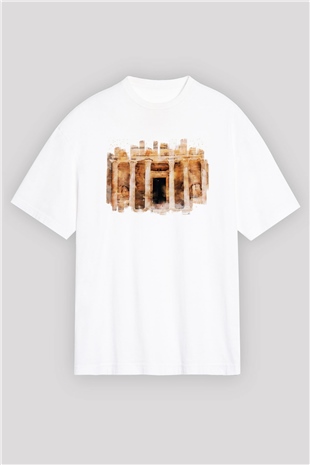 Petra Beyaz Oversize Tişört Oversize T-shirt - TişörtFabrikası