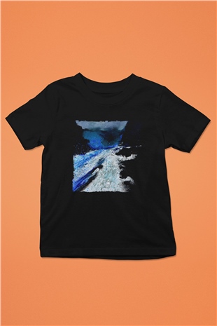 Peyzaj Siyah Unisex Çocuk Tişört