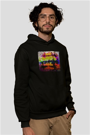 Peyzaj Siyah Unisex Hoodie