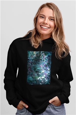 Peyzaj Siyah Unisex Hoodie