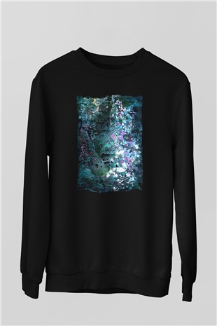 Peyzaj Siyah Unisex Sweatshirt