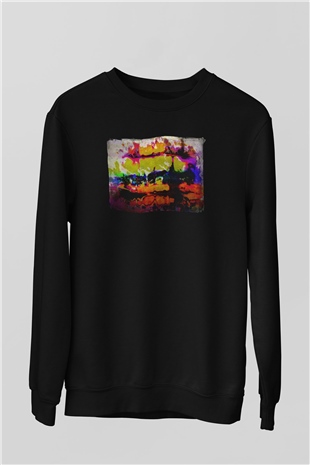 Peyzaj Siyah Unisex Sweatshirt